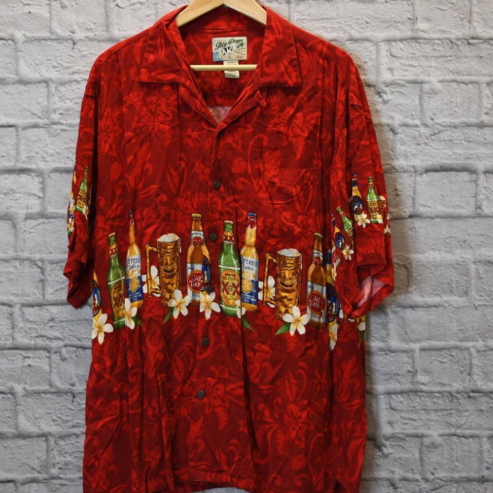Men's BIG DOGS Hawaiian Beer Shirt